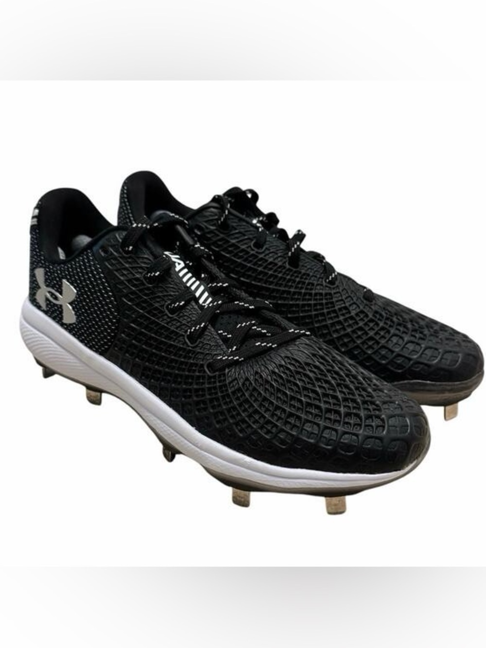 NWT Under Armour Women's Glyde 2.0 MT TPU softball metal cleats black! W 11.5!